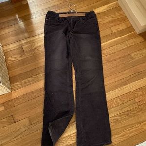 Brown curvy boot cut corduroy pants